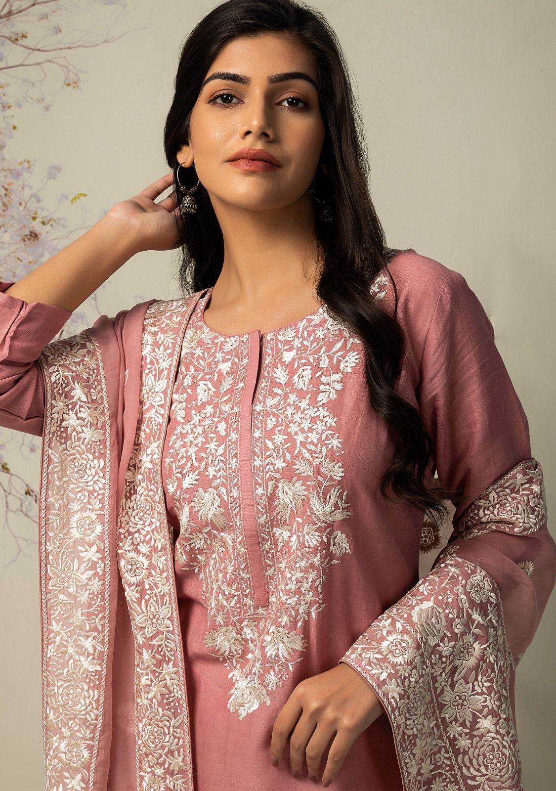 Buy Linen Embroidery Sumean Naariti Pant Style Suits Catalog